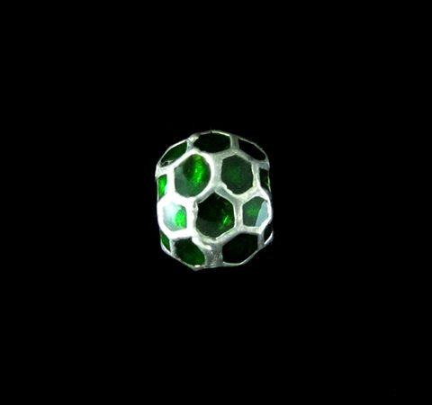 Pingente Esfera com Esmalte Verde - Estilo Pandora