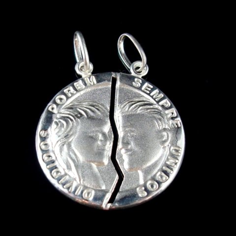 Medalha Namorados em Prata Medalha Namorados em Prata