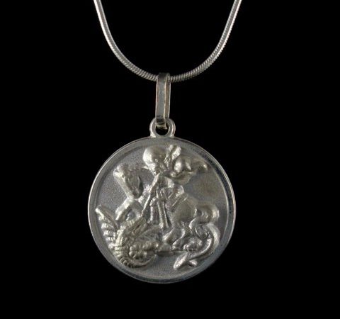 Medalha de São Jorge em Prata