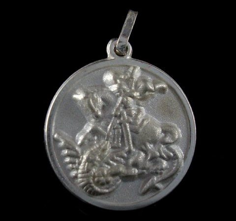 Medalha de São Jorge em Prata