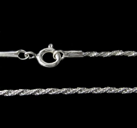 Corrente Corda em Prata 45 cm 1,9 mm