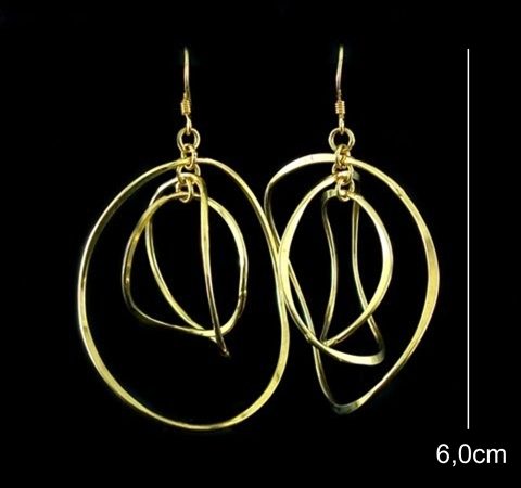 Brinco em Prata Banhado a Ouro 18K