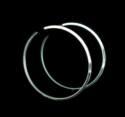 Brinco de Argola 5,0 cm em Prata