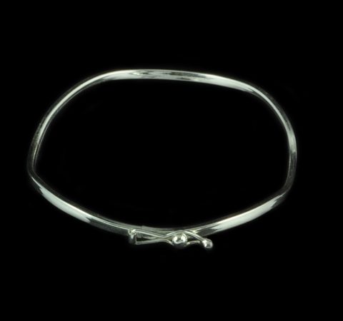 Bracelete Ondulado em Prata  2,5 mm
