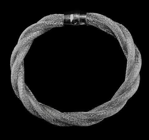 Pulseira de Prata com Fecho de Imã