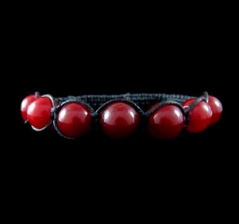 Pulseira Shambala Com Ágata Vermelha