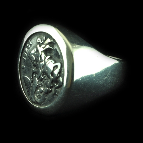 Anel São Jorge em Prata Anel São Jorge em Prata
