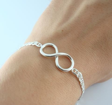 Infinito em Prata com Pulseira Elo 8 Mariner