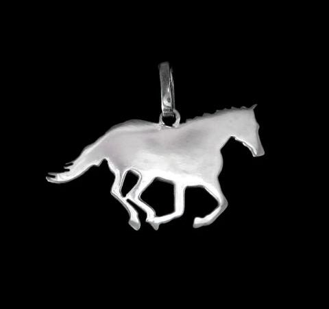 Pingente Cavalo Correndo em prata