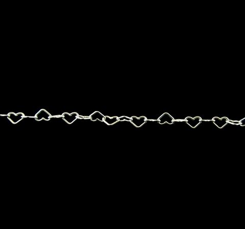 Pulseira feminina Corações de Prata