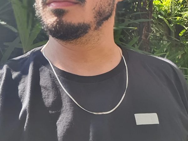Corrente masculina em prata