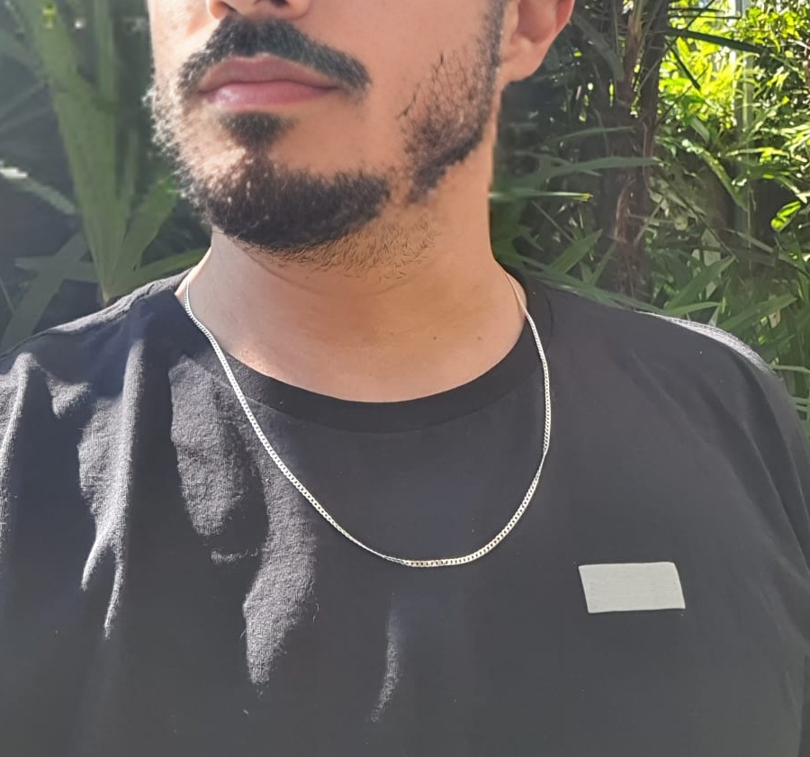 Corrente masculina em prata