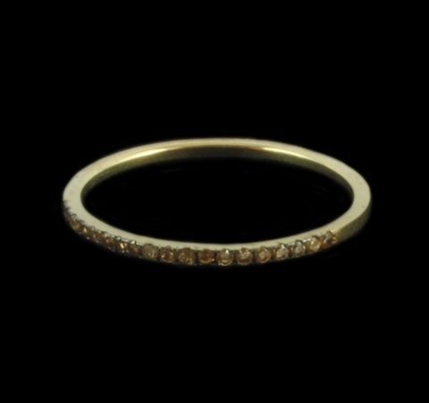 Meia Aliança em Prata Banhado a Ouro 18K