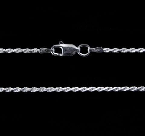 Corrente Corda em Prata 45 cm 1,7 mm