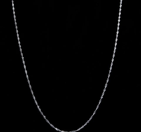 Corrente Singapura em Prata 50 cm 1,7 mm