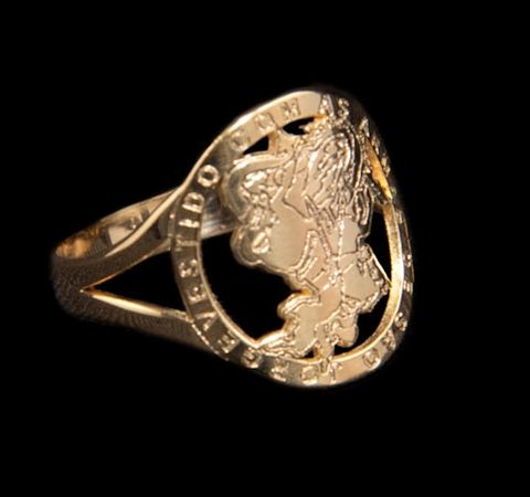 Anel São Jorge em Prata Banhado a Ouro 18K nº. 17