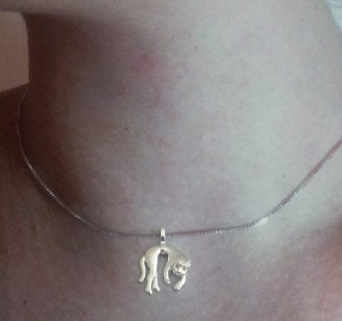 Pingente Gatinho com Zircônia