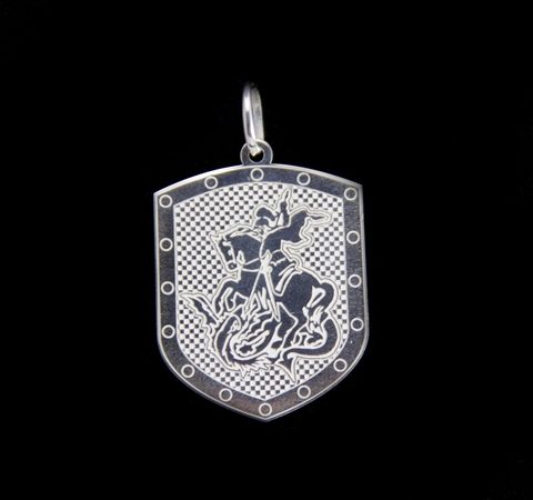 Pingente de São Jorge Prata