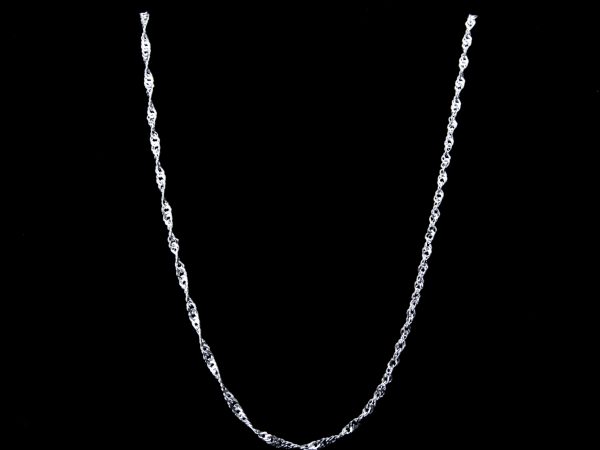 Corrente Singapura em Prata 70 cm 1,3 mm