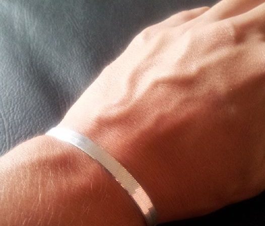 Pulseira Laminada Lacraia em Prata 5,7 mm