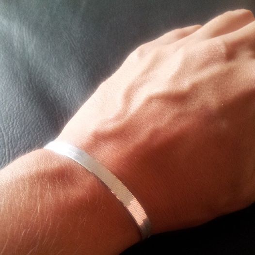 Pulseira Laminada Lacraia em Prata 5,7 mm