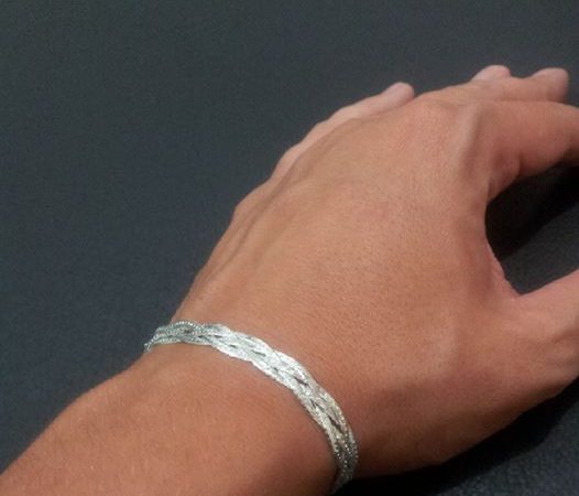 Pulseira de Prata Trançada 6,0 mm