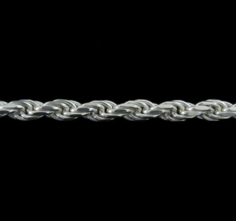 Corrente Corda em Prata 60 cm 1,5 mm