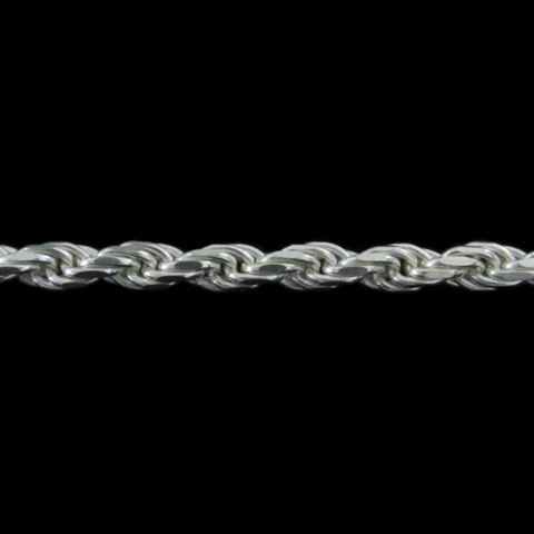 Corrente Corda em Prata 50 cm 1,7 mm