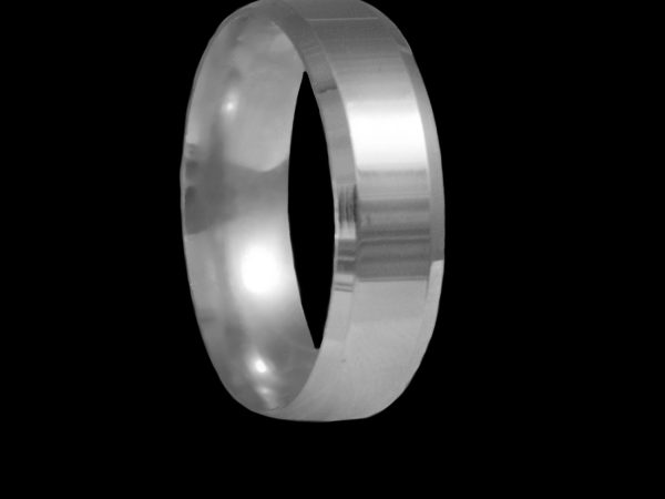 Par de Aliança Chanfrada Anatômicas em Prata 6,0 mm