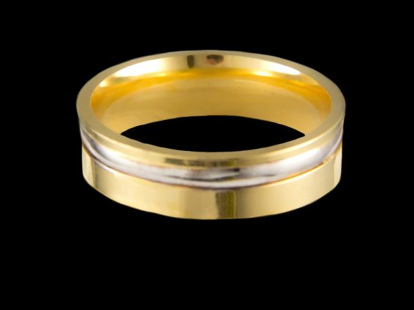 Alianças Anatômicas em Prata 5,8 mm Banhadas a Ouro 18k