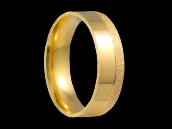 Alianças de Prata Anatômicas Banhadas a Ouro 18k 6,0 mm