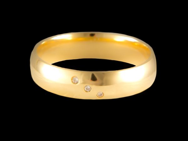 Alianças Anatômicas em Prata Banhadas a Ouro 18k