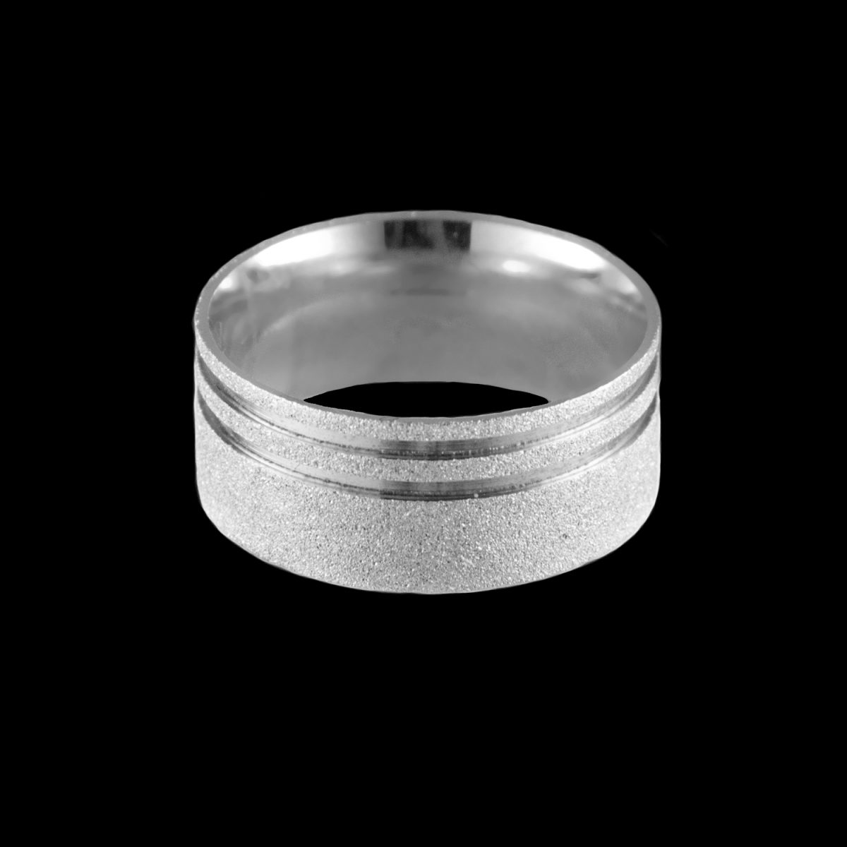Par de Aliança Anatômicas Diamantadas em Prata 9,2 mm