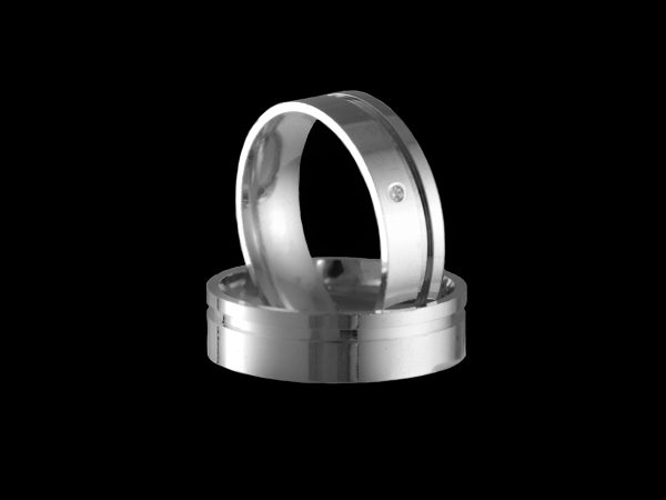 Par de Aliança Anatômicas em Prata 6,0 mm