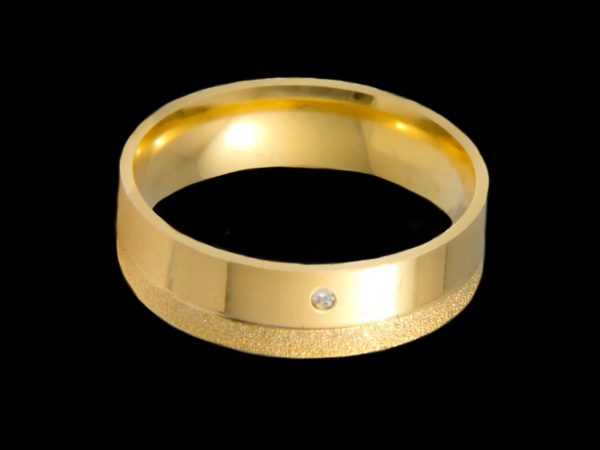 Alianças de Prata Anatômicas Banhadas a Ouro 18k 6,0 mm