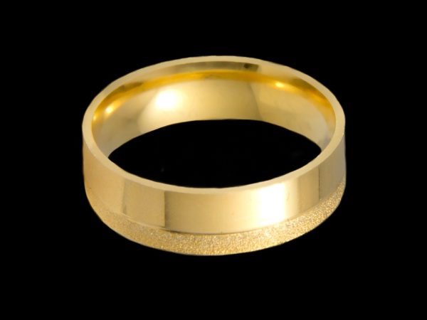 Alianças de Prata Anatômicas Banhadas a Ouro 18k 6,0 mm