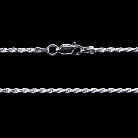 Corrente Corda em Prata 60 cm 1,5 mm