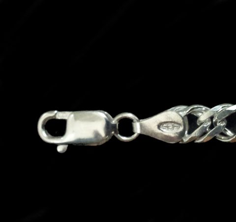 Corrente Elo Duplo em Prata 60 cm 4,0 mm