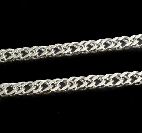Corrente Elo Duplo em Prata 60 cm 4,0 mm