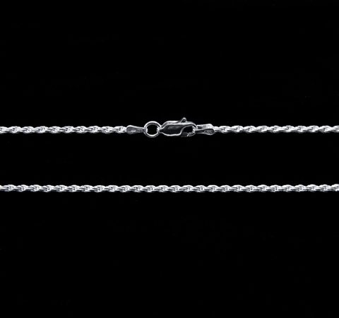 Corrente Corda em Prata 70 cm 2,3 mm