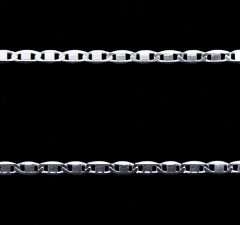 Corrente Mariner Elo 8 em Prata 60 cm 3,3 mm