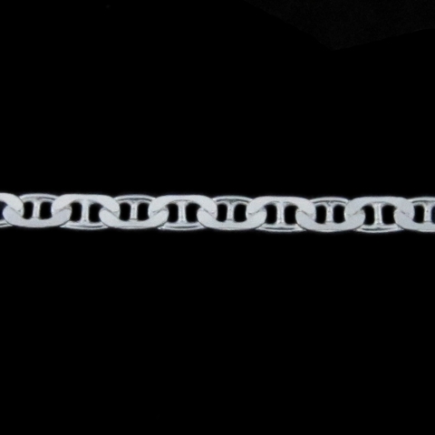 Corrente Mariner Elo 8 em Prata 60 cm 3,0 mm