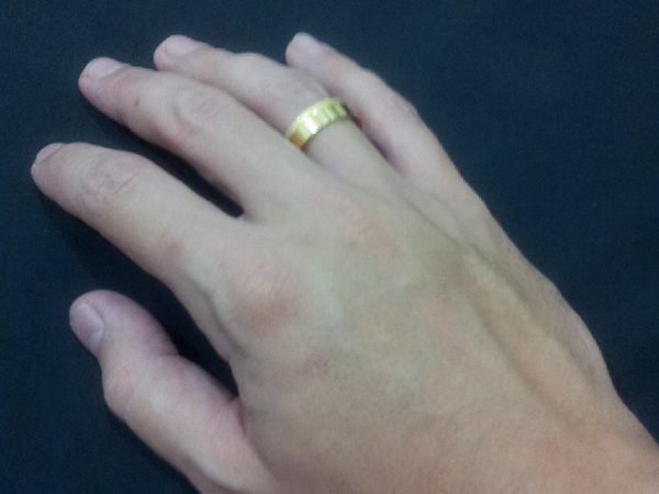 Alianças de Prata Anatômicas Banhadas a Ouro 18k 6,0 mm