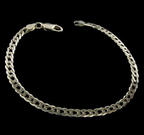 Pulseira Elo Duplo em Prata 5,6 mm