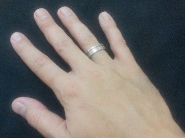 Par de Aliança Anatômicas em Prata 6,0 mm