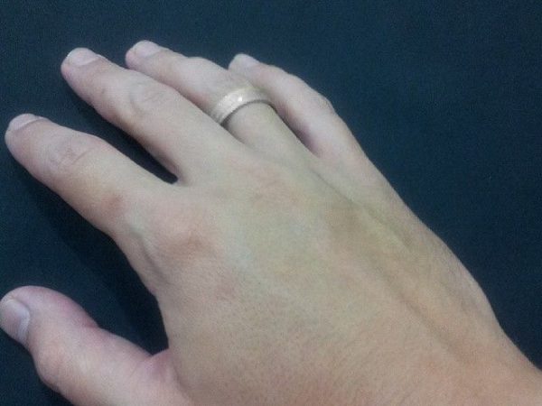 Par de Aliança Anatômicas Diamantadas em Prata 6,0 mm