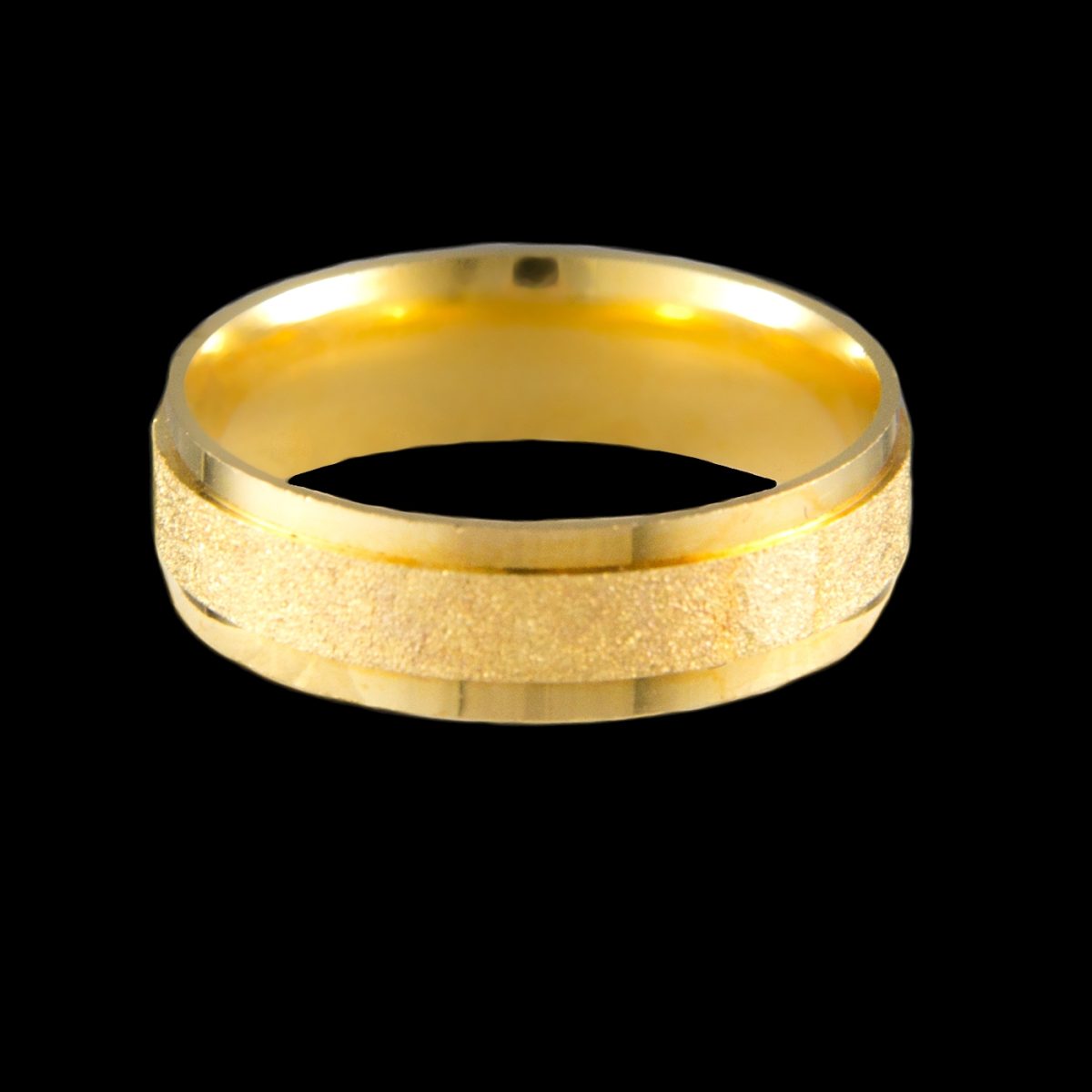 Aliança de Ouro Diamantada - Aliança de Casamento em Ouro 18k