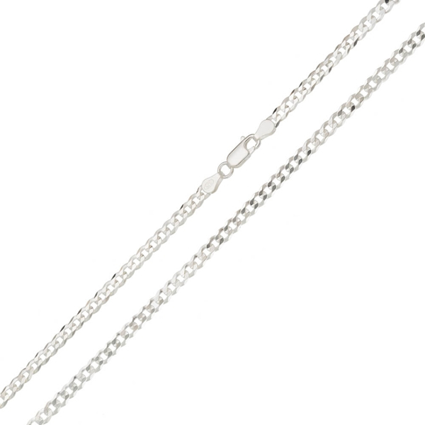 Corrente Grumet em Prata 50 cm 3,7 mm
