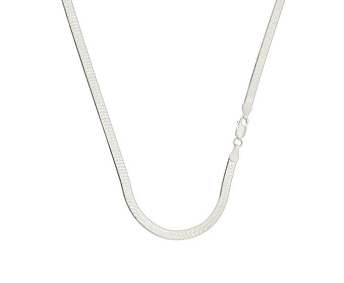 Corrente Laminada Rabo de Rato em Prata 45 cm 1,9 mm