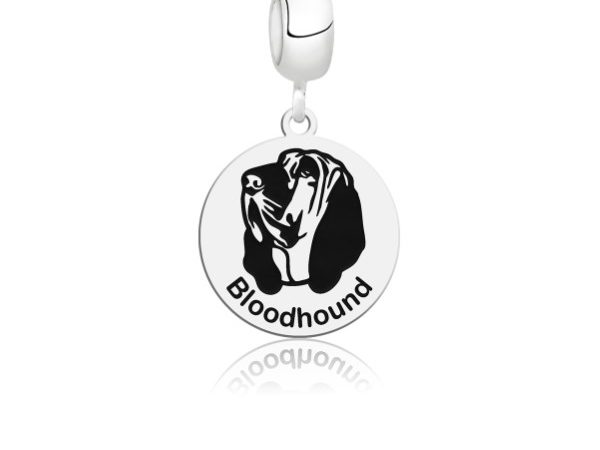 Berloque Raça Bloodhound em prata